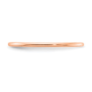 1.10k Rose Gold Polished Half Round Stackable Band
