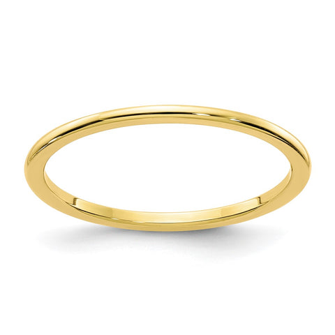1.10k Yellow Gold Polished Half Round Stackable Band