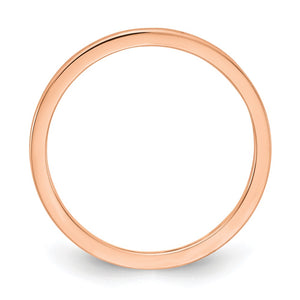 1.10k Rose Gold Crisscross Flat Stackable Band