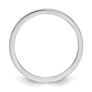 1.10k White Gold Crisscross Flat Stackable Band