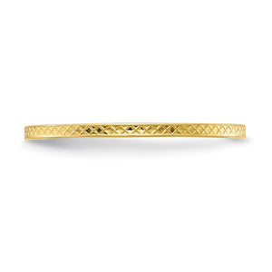 1.10k Yellow Gold Crisscross Flat Stackable Band