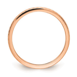 1.10k Rose Gold Twisted Pattern Stackable Band