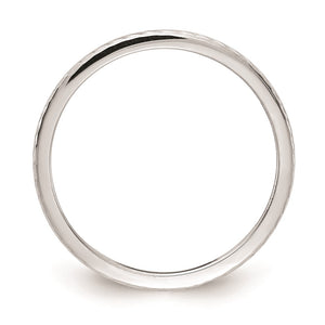 1.10k White Gold Twisted Pattern Stackable Band