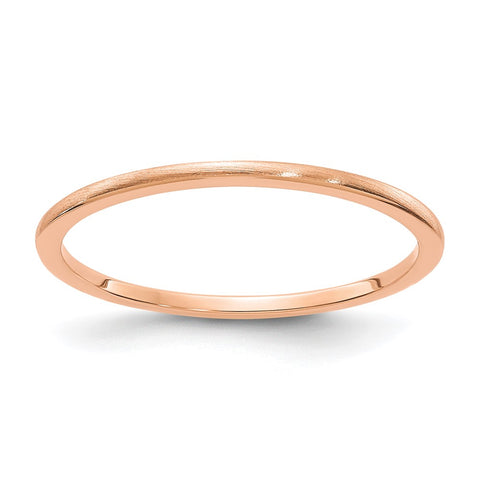 1.10k Rose Gold Half Round Satin Stackable Band