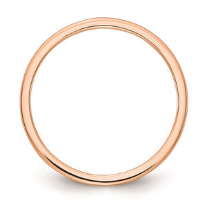 1.10k Rose Gold Half Round Satin Stackable Band
