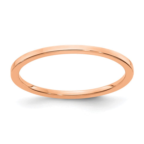 1.14k Rose Gold Polished Flat Stackable Band