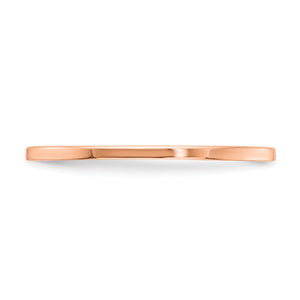 1.14k Rose Gold Polished Flat Stackable Band