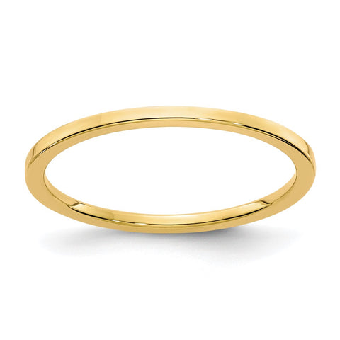 1.14k Yellow Gold Polished Flat Stackable Band