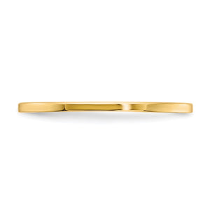 1.14k Yellow Gold Polished Flat Stackable Band