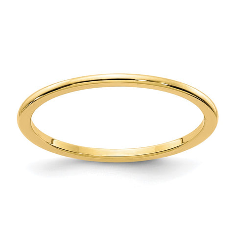 1.14k Yellow Gold Polished Half Round Stackable Band