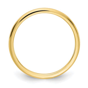 1.14k Yellow Gold Polished Half Round Stackable Band
