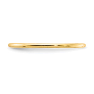 1.14k Yellow Gold Polished Half Round Stackable Band