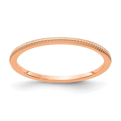 1.14k Rose Gold Beaded Stackable Band