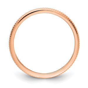 1.14k Rose Gold Beaded Stackable Band