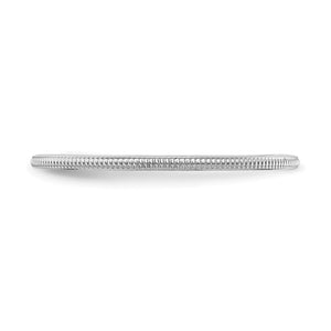 1.14k White Gold Milgrain Stackable Band
