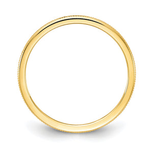 1.14k Yellow Gold Milgrain Stackable Band