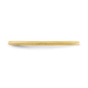 1.14k Yellow Gold Milgrain Stackable Band