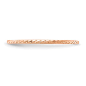 1.14k Rose Gold Twisted Pattern Stackable Band