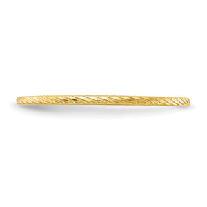 1.14k Yellow Gold Twisted Pattern Stackable Band