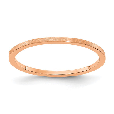 1.14k Rose Gold Flat Satin Stackable Band