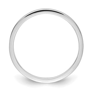 1.14k White Gold Flat Satin Stackable Band