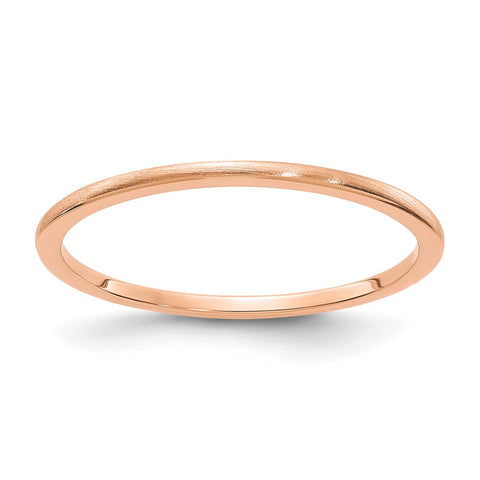 1.14k Rose Gold Half Round Satin Stackable Band