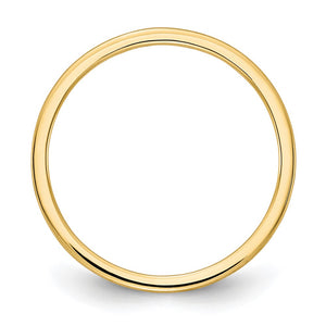 1.14k Yellow Gold Half Round Satin Stackable Band