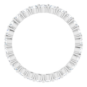 14K White Gold & Diamond Eternity Standard Fit Band