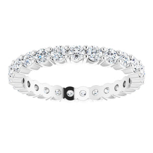 14K White Gold & Diamond Eternity Standard Fit Band