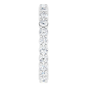 14K White Gold & Diamond Eternity Standard Fit Band