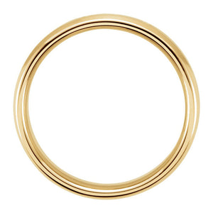 14K Yellow & White Gold Beveled Edge Comfort Fit Band