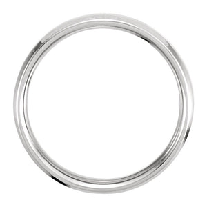 14K White & Yellow Gold Beveled Edge Comfort Fit Band