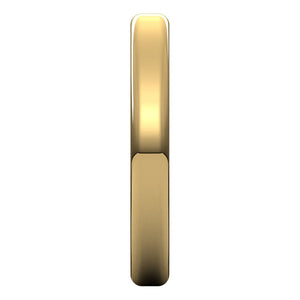3mm 10K Yellow Gold Polished Round Edge Comfort Fit Flat Band