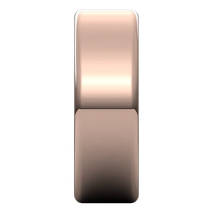 14K Rose Gold Polished Round Edge Comfort Fit Flat Band