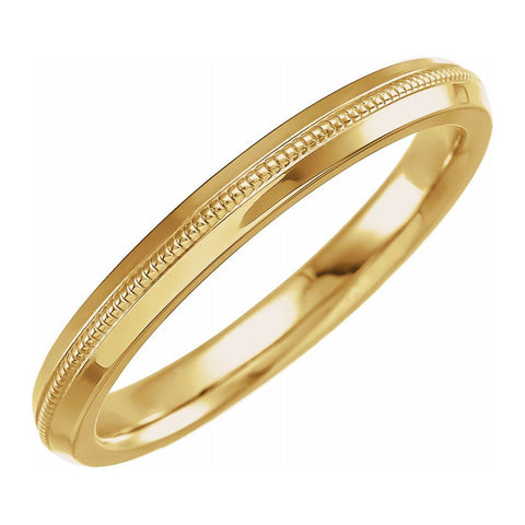 2.14K Yellow Gold Knife Edge Standard Fit Band