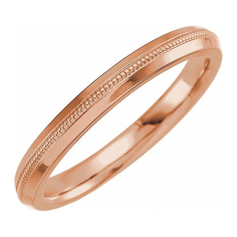 2.14K Rose Gold Knife Edge Standard Fit Band