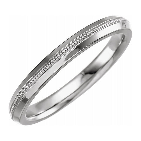 2.10K White Gold Knife Edge Standard Fit Band