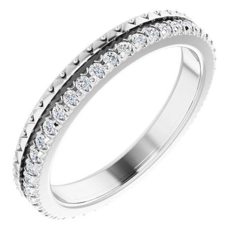2.714K White Gold Natural Diamond Eternity Band