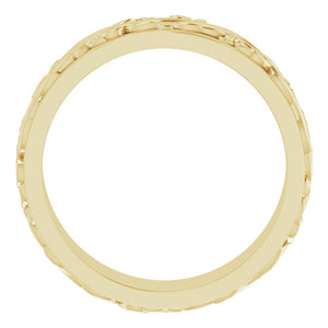 10K Yellow Gold Sculptural Standard Fit Band