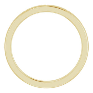 2.14K Yellow Gold Starburst Standard Fit Band