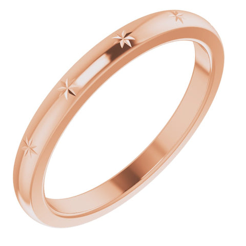 2.14K Rose Gold Starburst Standard Fit Band