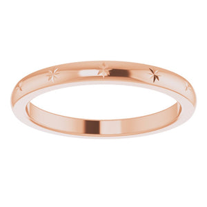 2.14K Rose Gold Starburst Standard Fit Band