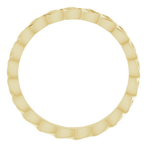 14K Yellow Gold Woven Standard Fit Band