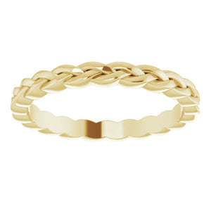 14K Yellow Gold Woven Standard Fit Band