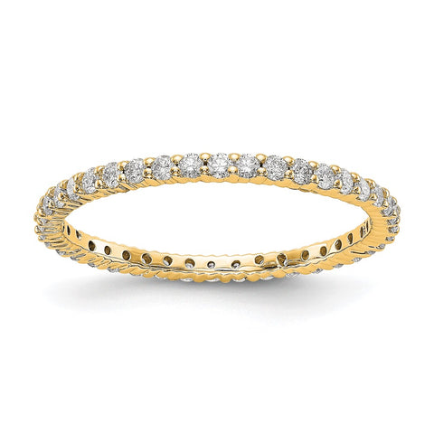 1.14K Rose, Yellow or White Gold 1/2 Ctw Diamond Eternity Band