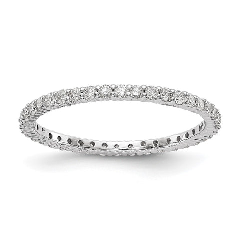 1.14K White Gold 1/2 Ctw Lab-Created Diamond Eternity Band