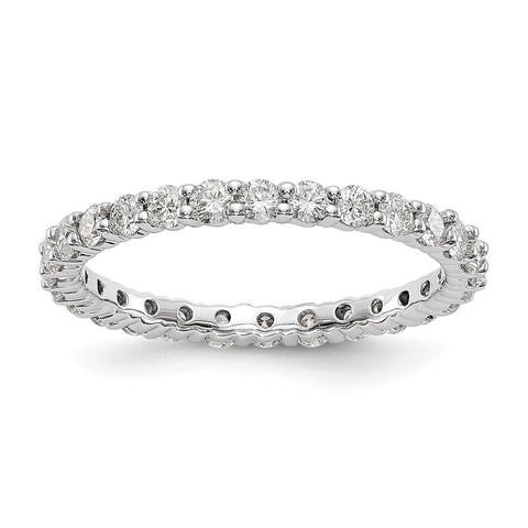 14K White Gold 1.0 Ctw Lab-Created Diamond Eternity Band