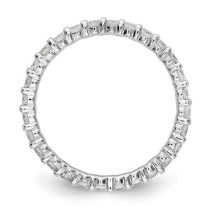 14K White Gold 1.0 Ctw Lab-Created Diamond Eternity Band