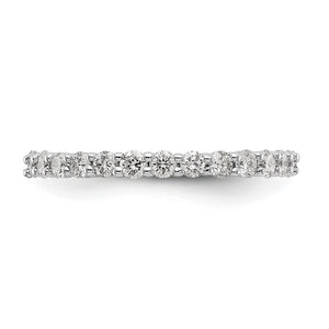 14K White Gold 1.0 Ctw Lab-Created Diamond Eternity Band