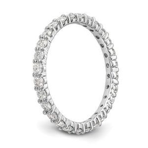 14K White Gold 1.0 Ctw Lab-Created Diamond Eternity Band